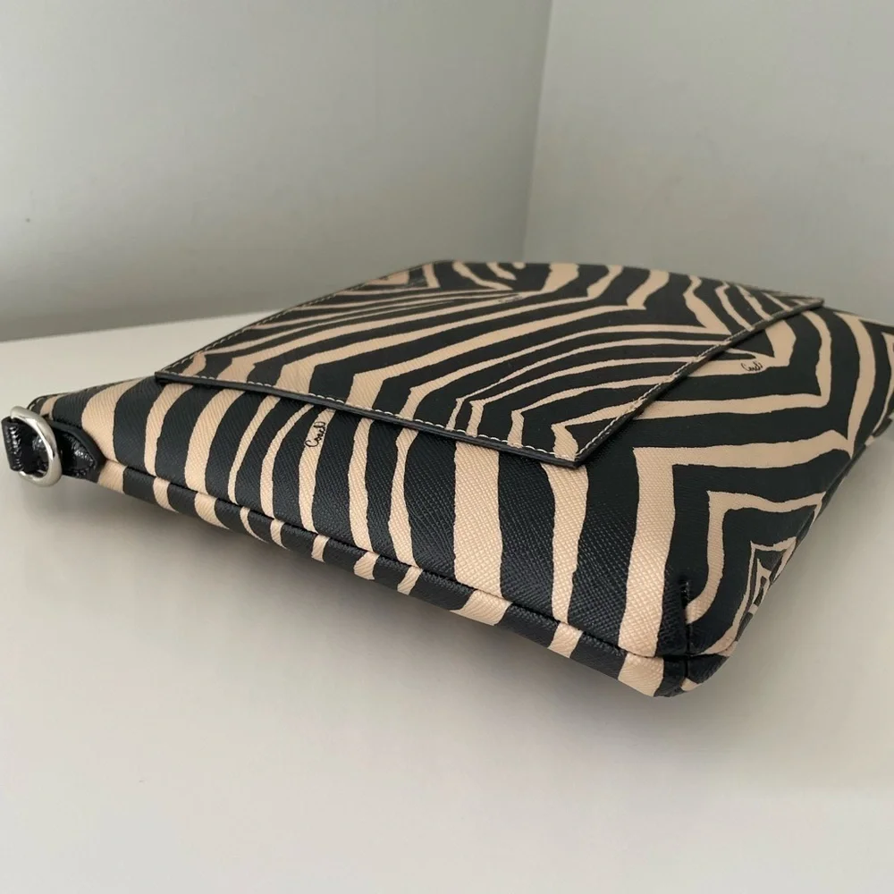 Coach Zebra Print Crossbody Bag - Black and Cream